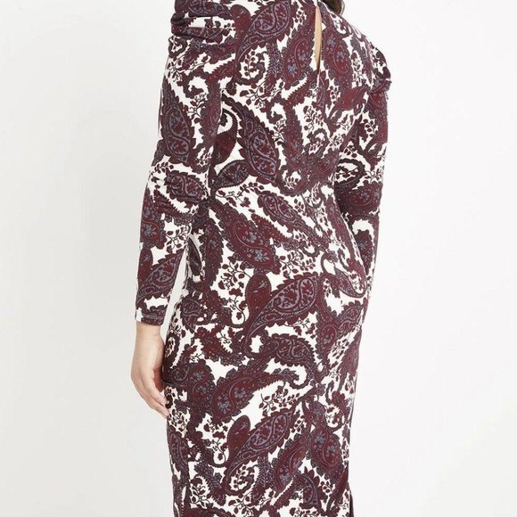 Eloquii Mock Neck Dress with Sleeve Detail - Picture 2 of 3